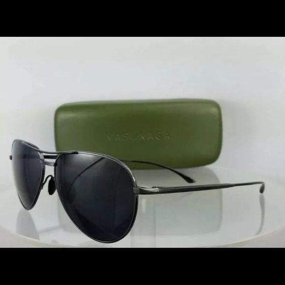 Masunaga 9006 Titanium aviator sunglasses-gunmetal - Picture 2 of 6
